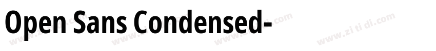 Open Sans Condensed字体转换